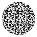 Cute Happy Panda Pattern Print Round Blanket