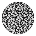 Cute Happy Panda Pattern Print Round Floor Mat