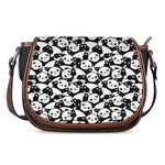 Cute Happy Panda Pattern Print Saddle Bag