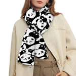 Cute Happy Panda Pattern Print Scarf