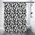 Cute Happy Panda Pattern Print Shower Curtain