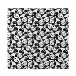 Cute Happy Panda Pattern Print Silk Bandana