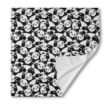 Cute Happy Panda Pattern Print Silk Bandana