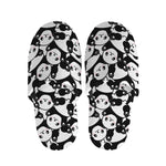 Cute Happy Panda Pattern Print Slippers