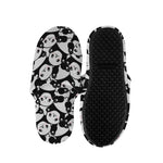 Cute Happy Panda Pattern Print Slippers