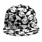Cute Happy Panda Pattern Print Snapback Cap