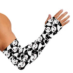 Cute Happy Panda Pattern Print Sun Protection Arm Sleeves
