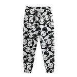 Cute Happy Panda Pattern Print Sweatpants
