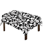 Cute Happy Panda Pattern Print Tablecloth