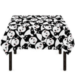 Cute Happy Panda Pattern Print Tablecloth