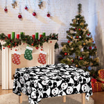 Cute Happy Panda Pattern Print Tablecloth