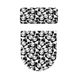 Cute Happy Panda Pattern Print Toilet Lid And Tank Cover Set
