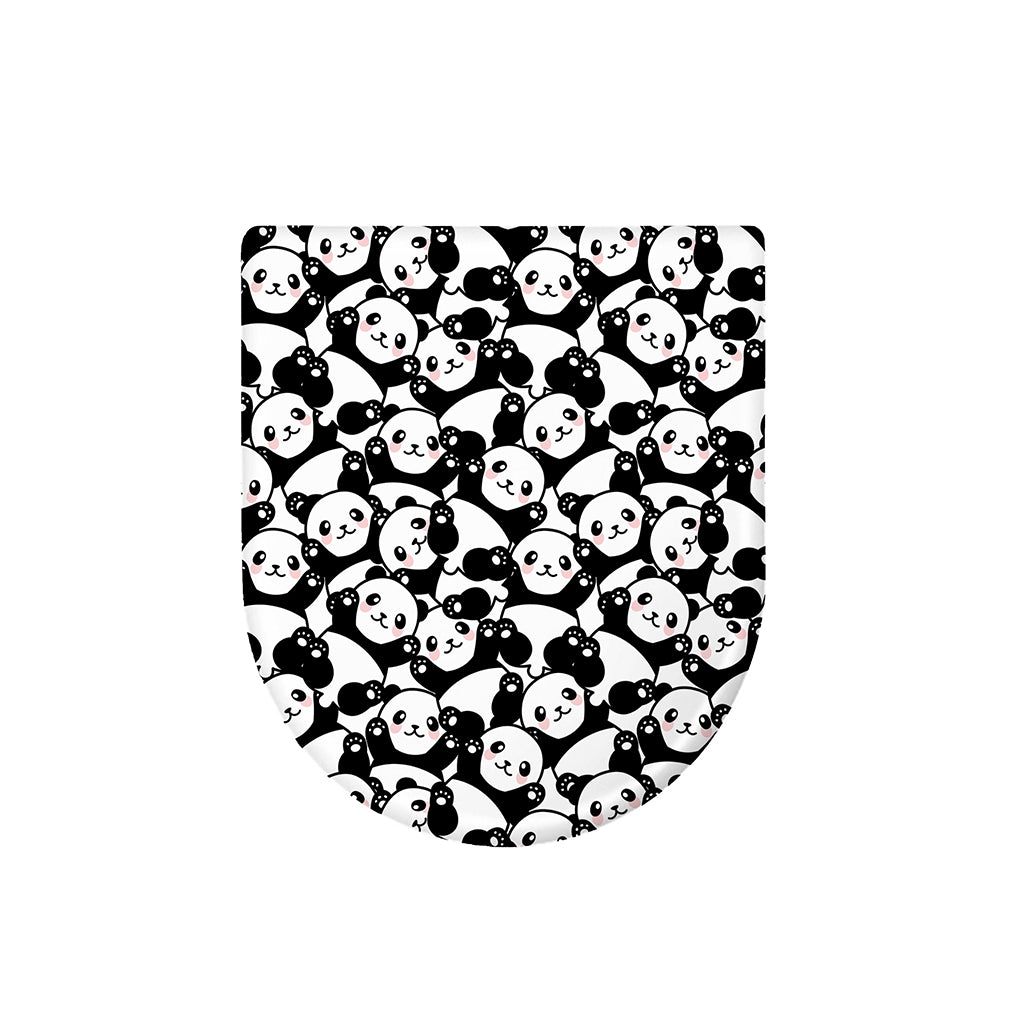 Cute Happy Panda Pattern Print Toilet Lid Cover