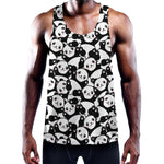 Cute Happy Panda Pattern Print Training Tank Top