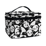 Cute Happy Panda Pattern Print Travel Makeup Bag