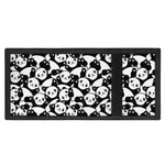 Cute Happy Panda Pattern Print Trifold Wallet
