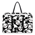 Cute Happy Panda Pattern Print Utility Tote Bag