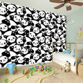 Cute Happy Panda Pattern Print Wall Sticker
