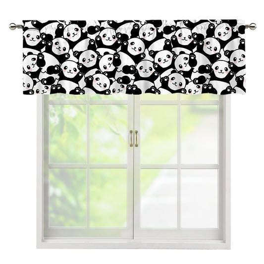 Cute Happy Panda Pattern Print Window Valance