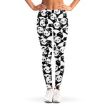 Cute Happy Panda Pattern Print Women's Leggings