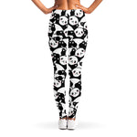 Cute Happy Panda Pattern Print Women's Leggings