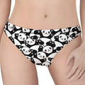 Cute Happy Panda Pattern Print Women's Thong