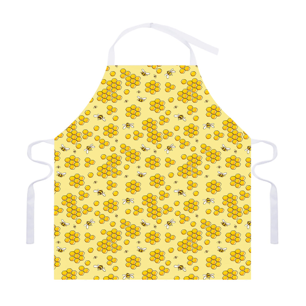 Cute Honey Bee Pattern Print Adjustable Apron