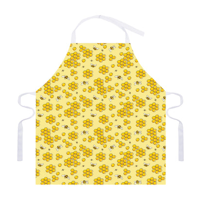 Cute Honey Bee Pattern Print Adjustable Apron
