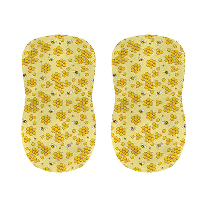 Cute Honey Bee Pattern Print Bar Stool Covers