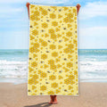 Cute Honey Bee Pattern Print Beach Towel