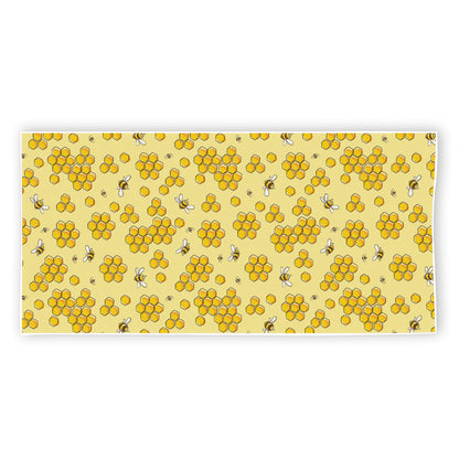 Cute Honey Bee Pattern Print Beach Towel