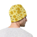 Cute Honey Bee Pattern Print Beanie