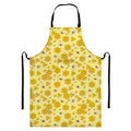 Cute Honey Bee Pattern Print Bib Apron With Pocket