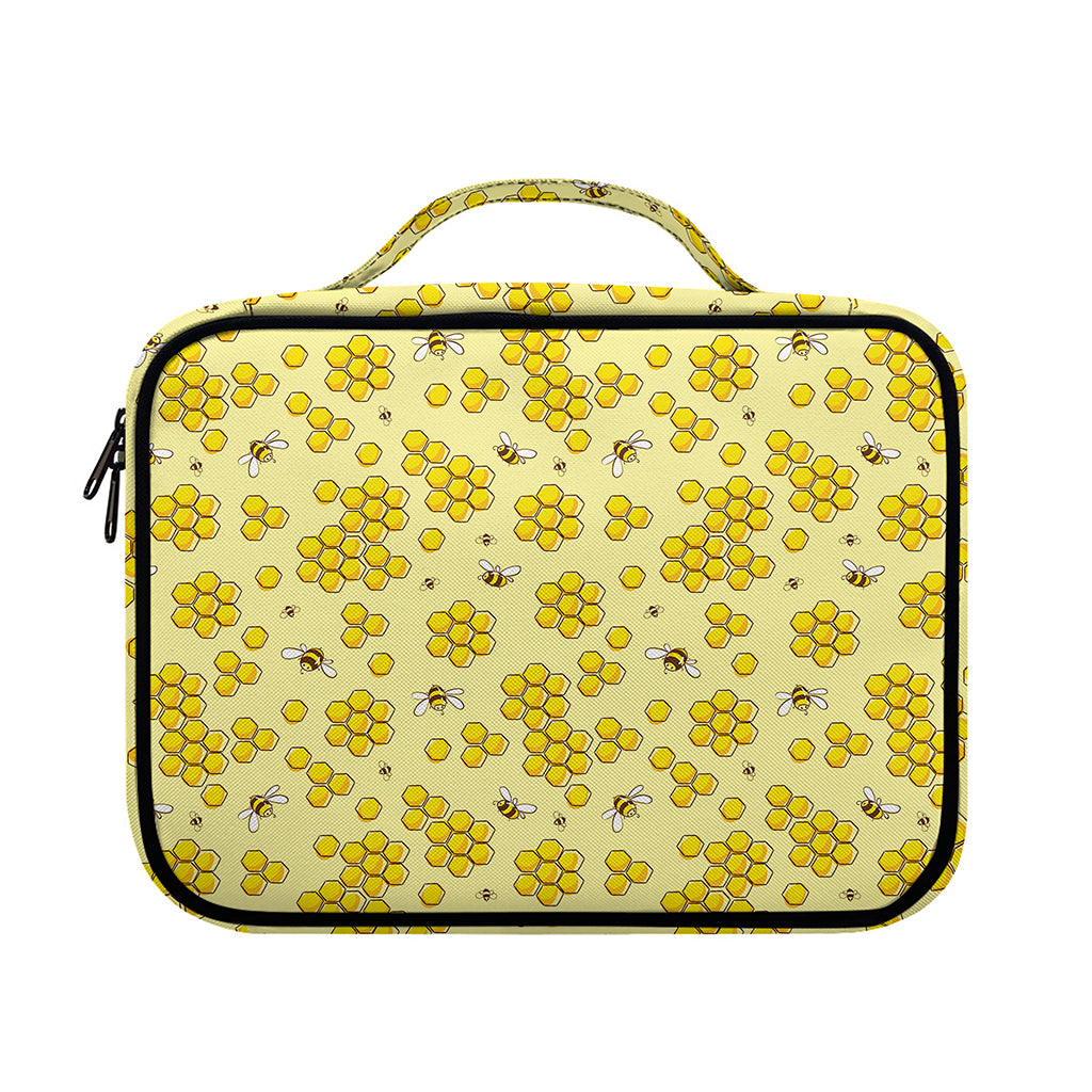 Cute Honey Bee Pattern Print Briefcase Bible Bag