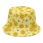 Cute Honey Bee Pattern Print Bucket Hat