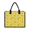 Cute Honey Bee Pattern Print Canvas Tote Bag