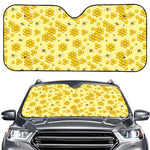 Cute Honey Bee Pattern Print Car Windshield Sun Shade