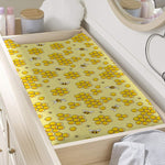 Cute Honey Bee Pattern Print Changing Pad Cover