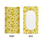 Cute Honey Bee Pattern Print Changing Pad Cover