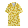 Cute Honey Bee Pattern Print Cotton Hawaiian Shirt