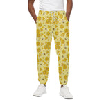 Cute Honey Bee Pattern Print Cotton Pants