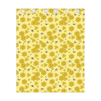 Cute Honey Bee Pattern Print Curtain