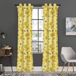Cute Honey Bee Pattern Print Curtain