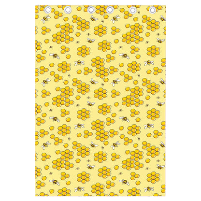 Cute Honey Bee Pattern Print Curtain