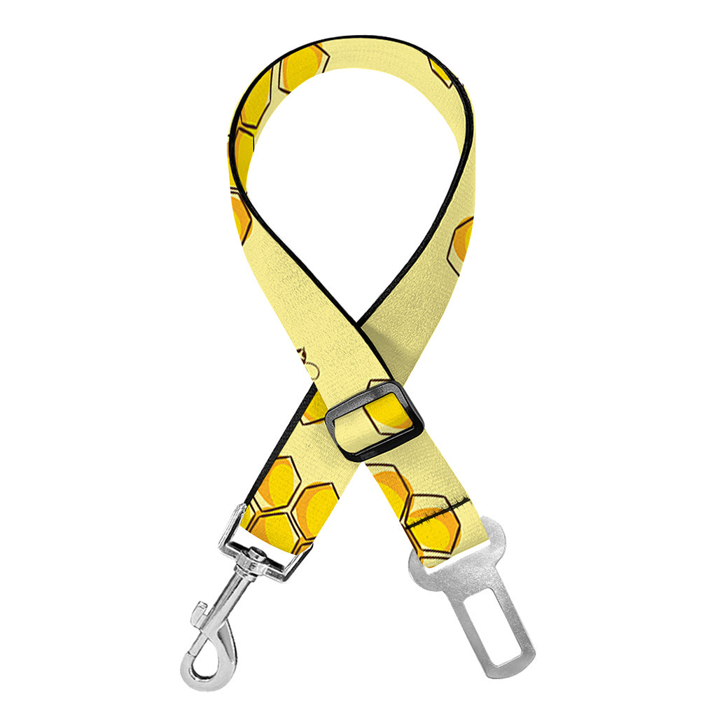 Cute Honey Bee Pattern Print Dog Seat Belt