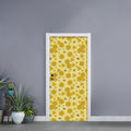 Cute Honey Bee Pattern Print Door Sticker