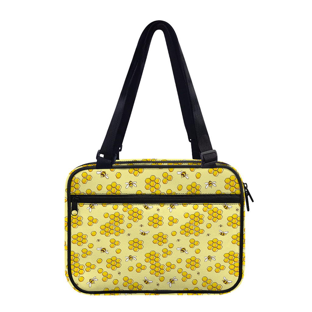 Cute Honey Bee Pattern Print Double Strap Bible Bag