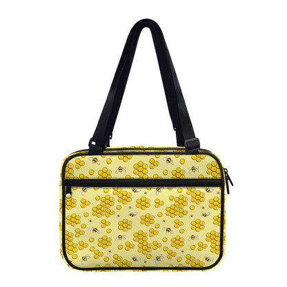 Cute Honey Bee Pattern Print Double Strap Bible Bag