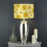 Cute Honey Bee Pattern Print Drum Lamp Shade