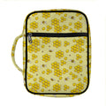 Cute Honey Bee Pattern Print Front Pocket Bible Bag